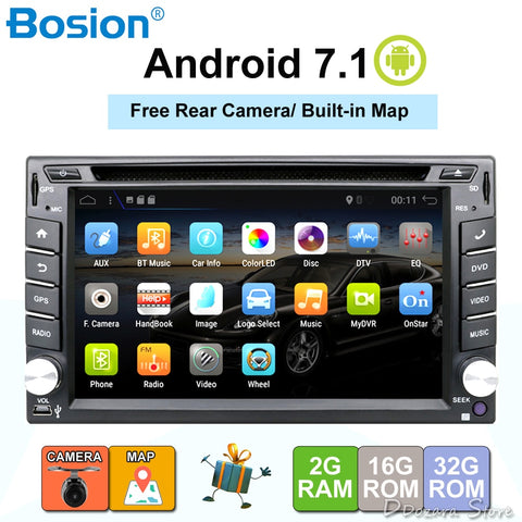 2 din android car radio tape recorder audio stereo For Universal 2din autoradio car dvd GPS Navigation Steering-Wheel Wifi Map
