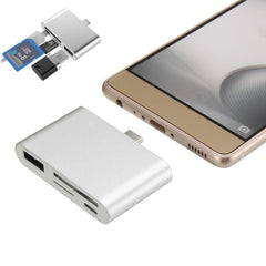 4 in 1 Type-C HUB USB OTG Card Reader Multi Function High-Speed 3.0 CF SD Micro SD/TF Card Reader Adapter for Mac for Android