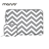 MOSISO Chevron Canvas 11 13 14 15 inch Soft Laptop Sleeve Bag Notebook Case Cover for Macbook Air Pro 11 13 15 inch Asus/HP Dell