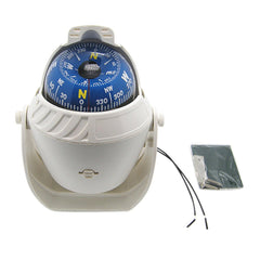 White ABS High Precision LED Light Electronic Vehicle Car Compass Navigation Sea Marine Military Car Boat Ship Compass