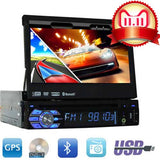 1 din car dvd cd player autoradio 7 inch Digital Touch Screen Head Unit support GPS Navigation/IPOD/Subwoofer/Bluetooth/AM FM