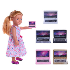 1 pcs Creative Notebook Computer Model For 18 inch Our Generation the United States Girls Doll Goods For Dolls Girl Toys