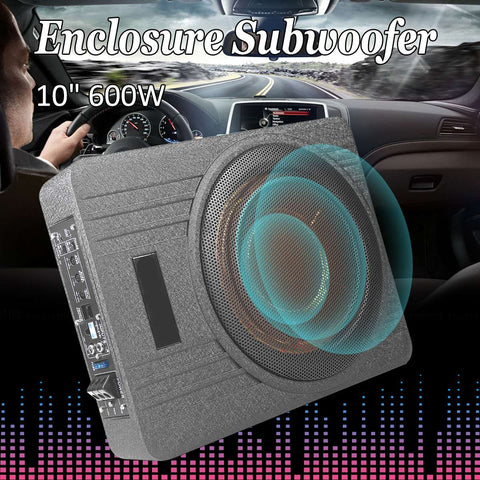 10 Inch 600W Car Super Slim Active Subwoofer Under Seat Sub Amplifier  Car Subwoofers Active Subwoofer Car Speaker