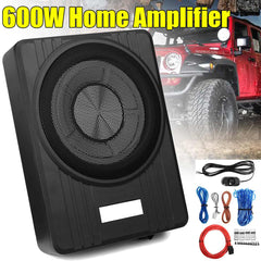 10 Inch  600W Slim Under Seat Car Active Subwoofer Bass Amplifier Speaker Enclosure Car Amplifier Subwoofers