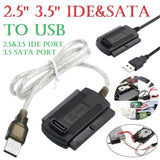 2.5 3.5 SATA IDE to USB Adapter Cable Lead For Hard Disk Drive HDD CD DVD RW Rom for Computer PC Converter Laptop Cable