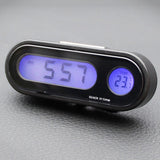 2-in-1 Auto Car Electronic Clock Luminous Thermometer LED Digital Display Mini Portable Dashboard Clock Car Accessories