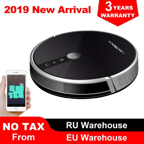 2019 Powerful Robot Vacuum Cleaner C30B,Map navigation,3000Pa Suction, ,Smart Memory, Map Shown on Wifi APP, Electric Water tank