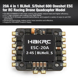 20A 4 in 1 2-4S BLHeli_S/Dshot 600 Oneshot ESC Electronic Speed Controller for RC Racing Drone Quadcopter Accessories ht
