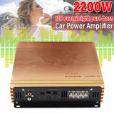 2200W DC 12V 2 Channel Mini HiFi Car Amplifier Board Car Audio Music Player Stereo Subwoofer Speaker Power Amplifier Motocycle