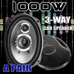 2pcs 6''x9'' 3-Way Twin Tone Auto Car Door Shelf Coaxial Speakers 12V 1000W High Frequency Hifi Subwoofers Sound Loudspeaker