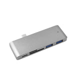 5 in 1 Type C to USB 3.0 Hub Adapter Charging Data Sync Card Reader Multi-Port Combo Converter For Macbook Pro 13"15"