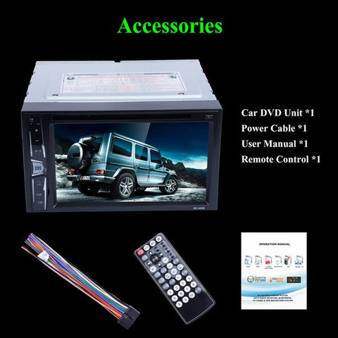 6.2" 2 Din Smart Car DVD CD Player Autoradio Stereo 1080P Touch Screen Auto Radio MP5 Player Bluetooth TF USB FM Play DC 12V