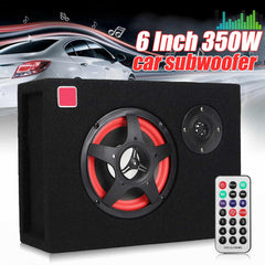 6 Inch 350W Under Seat Active Car Subwoofer Speaker Audio Stereo Bass Powerful 4oHm 6inch Card Car Seat Power Car Subwoofers