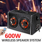 6 inch Wireless Bluetooth Hi-Fi Car Sound Video Stereo Amplifier Subwoofer Speaker Home Audio FM Radio Player Speakers