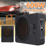 600W 10 Inch 12V Car Under Seat Ultra-thin Active Amplifier Subwoofer Auto Audio Lound Speaker Subwoofers Amplifier