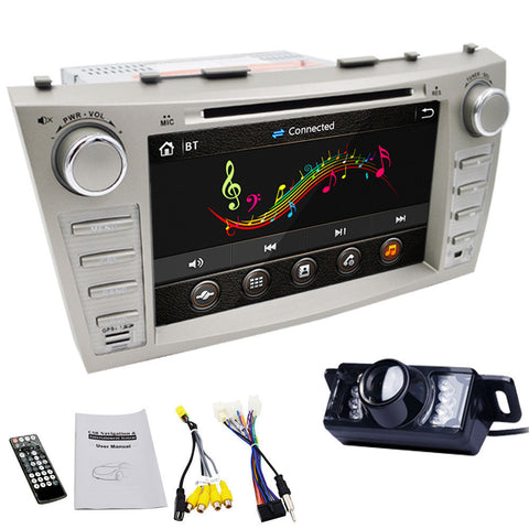 8" HD Car DVD Player GPS 3G iPhone RDS VMCD 1080P For TOYOTA AURION CAMRY with iPod RDS SWC BT CAM IN subwoofer output Game Maps