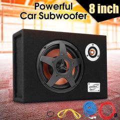 8 Inch 480W Under-Seat Car Subwoofer Modified Speaker Stereo Audio Bass Amplifier Subwoofers Car Audio