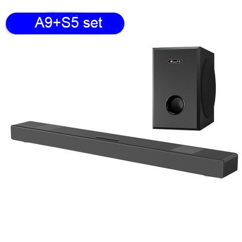 A9 Bluetooth Soundbar With S5 Subwoofer 3D Home Theater Sound System Sound Bar HIFI Wireless Speaker For TV AUX TF Optical Input