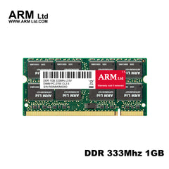 ARM Ltd DDR1 DDR 1 gb pc2700 ddr333 333MHz 200Pin Laptop ddr memory CL2.5 DIMM RAM 1G Lifetime Warranty