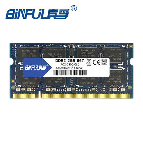 Binful  DDR2 2GB 667Mhz/800MHz  1GB PC2-5300 PC2-6400 memory for Laptop RAM memoria Notebook sodimm 1.8v