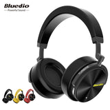 Bluedio T5 HiFi Active Noise Cancelling headphones wireless bluetooth Over ear headset with microphone for phones & music