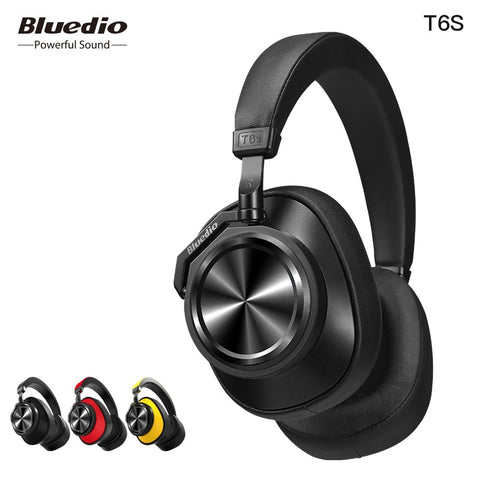 Bluedio T6S Active Noise Cancelling Bluetooth Headphone with microphone original new arrival wireless headset for cell phones