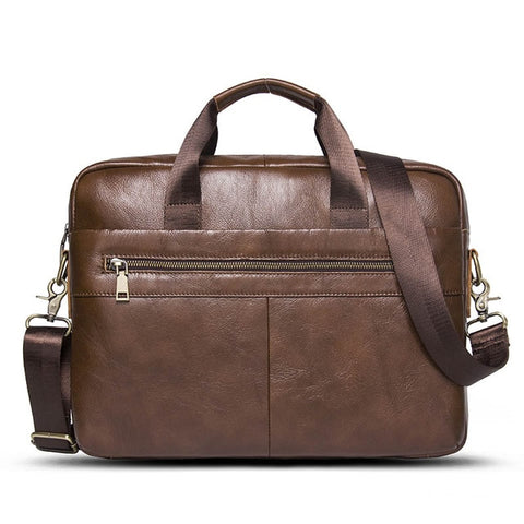 CONTACT'S 2018 Business Genuine Leather Men Briefcase Cowhide Men's Messenger Bags For 14" Laptop Male Bag Luxury Brand Handbag