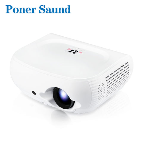 Clearance! SALE ! Poner Saund W1 Mini LED Projector 3D Home theater Support Full HD 1080P HDMI VGA USB SD LCD Video Proyector
