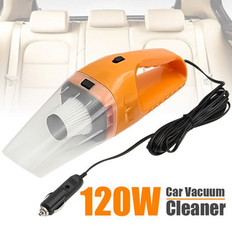 DC12V 120W Super Suction Handheld Cyclonic Car Vehicle Vacuum Cleaner Blue Wet Dry Duster