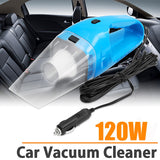 DC12V 120W Super Suction Handheld Cyclonic Car Vehicle Vacuum Cleaner Blue Wet Dry Duster