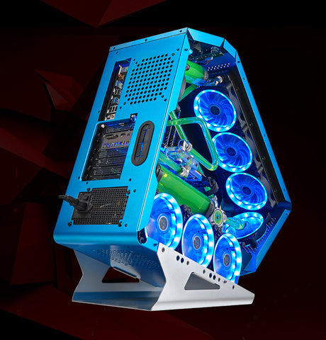 Desktop computer PC with intel core i7 4770k 3.5GHz Aluminum water-cooling case and 23.6/27 inch monitor