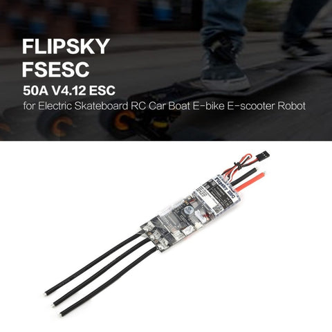 FSESC 50A V4.12 Multi-purpose ESC Electronic Speed Control for Electric Skateboard RC Car Boat E-bike E-scooter Robot RC Parts
