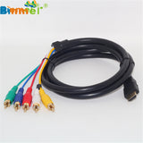 Factory Price Binmer NEW 5ft Full HD 1080P HDMI Male to 5 RCA RGB Audio Video AV Component Cable Drop Shipping Wholesale