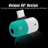 Fast Charging type c to Earphone 3.5mm Audio Cable Capsule Pill Shape Charger Adapter Splitter For Samsung Xiaomi 6 Note3 #Y
