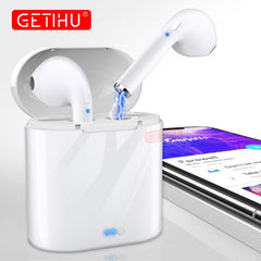 GETIHU Bluetooth Earphone Headphones For Apple iPhone X Wireless Earphones Headset Phone Mini Bluetooth Charger in Ear Earbuds