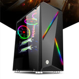 Gaming Case MicroATX Computer PC Cases Mini New Desktop Computer Case Chassis-RGB Light  Side Mini PC Case Computer Tower
