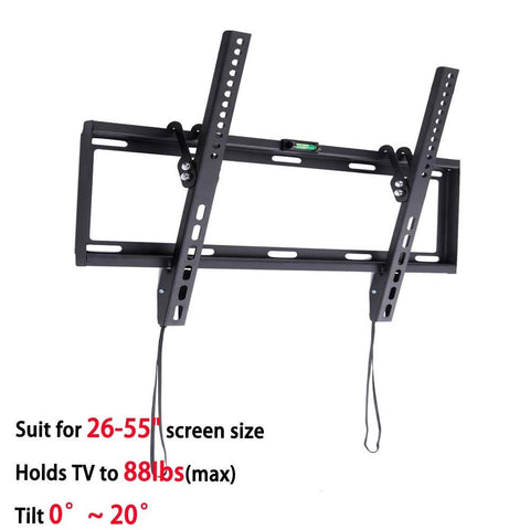 General Ultra Slim Plasma Tilted TV Mount Monitor LCD LED HD TV Stand Wall Mount Bracket Fit for 26"-55" Max Support 40KG Weight