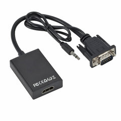 HDMI Male To VGA Output 1080P Full HD with Audio TV AV VGA Video Cable Portable VGA Converter Adapter