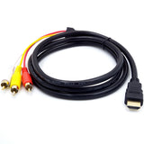 HDMI to AV HDMI to 3RCA red yellow and white audio video cable HDMI to AV 3RCA cable New arrival