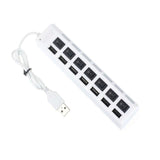 High Speed 480 Mbps Adapter 7 Ports usb 3.0 hub usb splitter Hub 3.0 2.0 With Power on off Switch For PC Laptop Computer PC #YL5