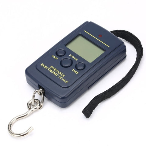 Home Car Protable 40Kg Pockets Digital Scale Electronic Hanging Luggage Scale Multi Used Balance Weight Steelyard Black
