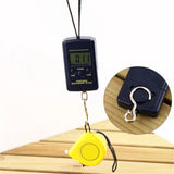 Home Car Protable 40Kg Pockets Digital Scale Electronic Hanging Luggage Scale Multi Used Balance Weight Steelyard Black