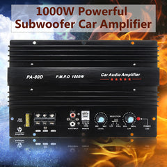 KROAK 12V 1000W 10 Inch Mono Car Audio Power Amplifier Powerful Bass Subwoofers Audio Amplifier Board DIY Amp