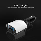Led display wireless car charger dual port QC3.0 & 2.4A 2USB digital display universal car charger car electronics for iPhone