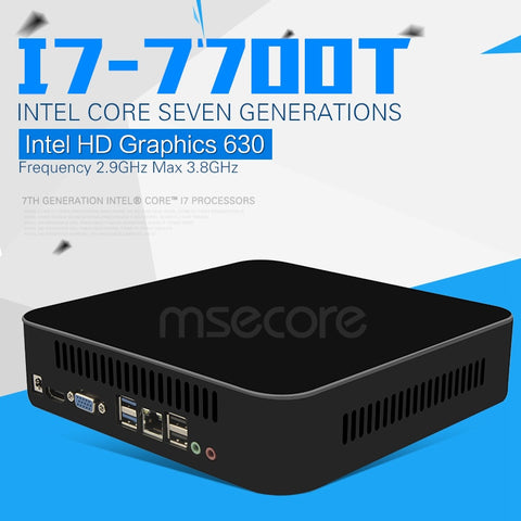 MESCORE core i7 7700T DDR4 gaming Mini PC Desktop Computer linux Windows 10 Nettop i7 intel barebone HTPC Game pc HD630 4K WiFi