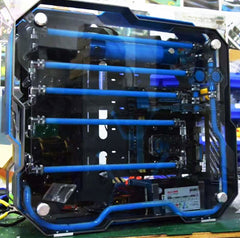 MOD full aluminum and double tempered glass Water cooling case i7 7700k 8G/16GB 1T GX 1080 ATX DIY gaming computer Desktop PC