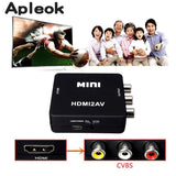 Mini HDMI to AV Converte r1080p HDMI to RCA Audio for HDTV HD DVD Video AV Adapter Converter Input CVBS Signal Mini Plug Adapter