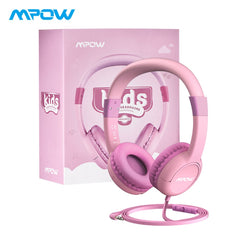 Mpow CH1S Wired Kids Headphones With Mic Cute 85DB Volume Limited Hearing Protection Over Ear Headphones For Kids Girls Boys