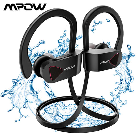 Mpow D8 Bluetooth 4.1 Wireless Earphone IPX7 Structural Waterproof Sport Headphones In-Ear Sport Earbuds With Microphone For Gym