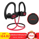 Mpow Flame IPX7 Waterproof Bluetooth 4.1 Headphones Noise Cancelling Earphone HiFi Stereo Wireless Sports Earbuds with Mic Case